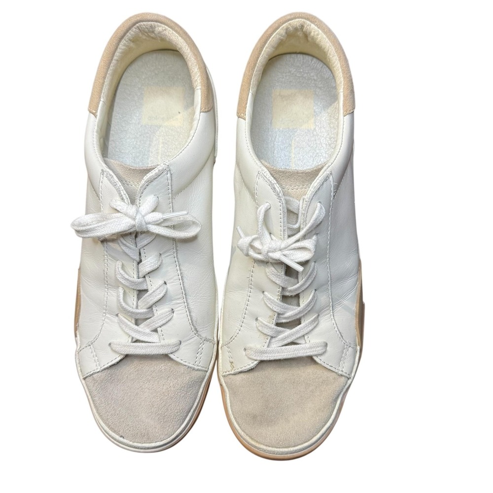 Dolce Vita‎ Shoes Womens Size 9.5 White Leather Low Top Walking Sneakers Casual